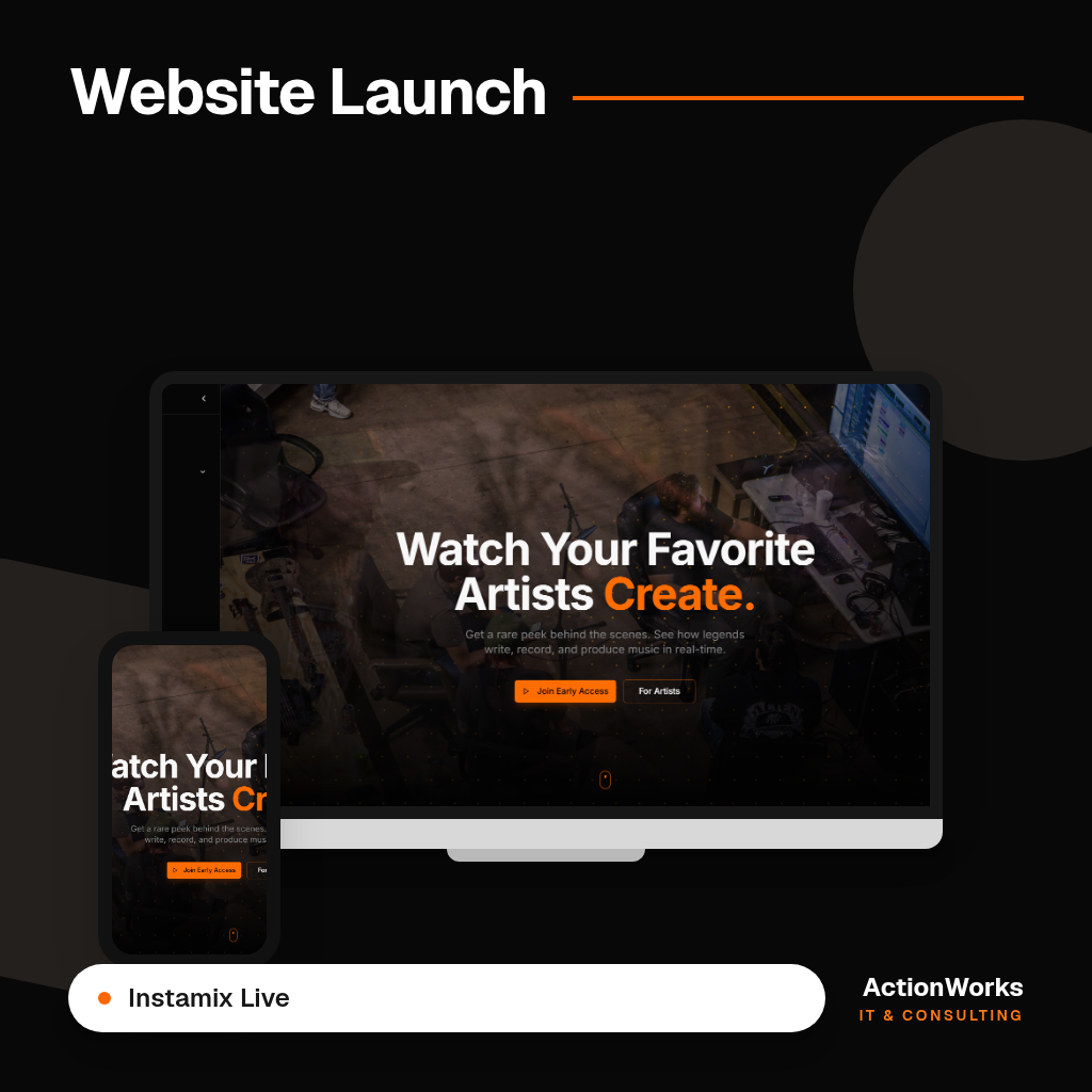 Instamix Live launch — A live window into how artists write, record, and produce music.
